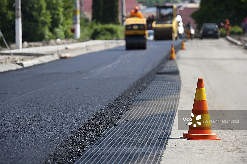 沥青铺路图片素材