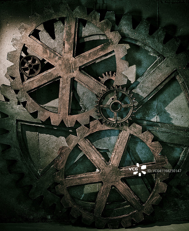齿轮做旧背景图片素材
