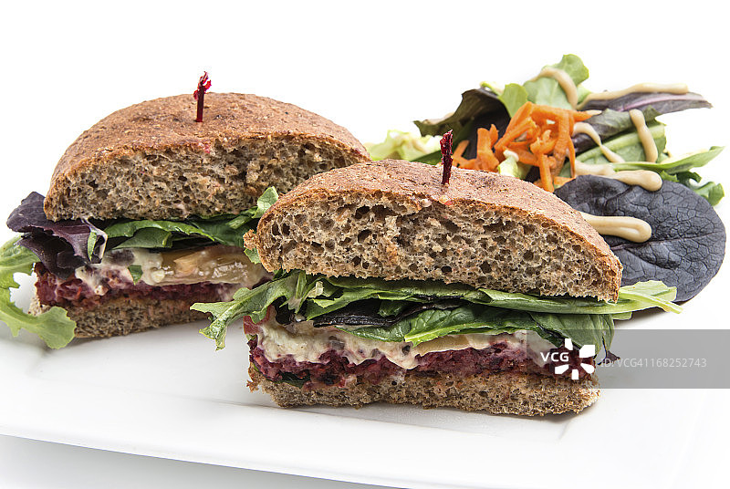扁豆汉堡（纯素食品）图片素材