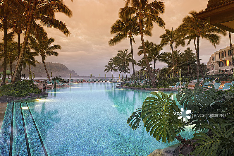 豪华夏威夷五星级度假村图片素材