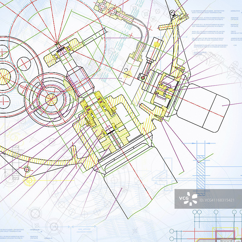 工程蓝图图片素材