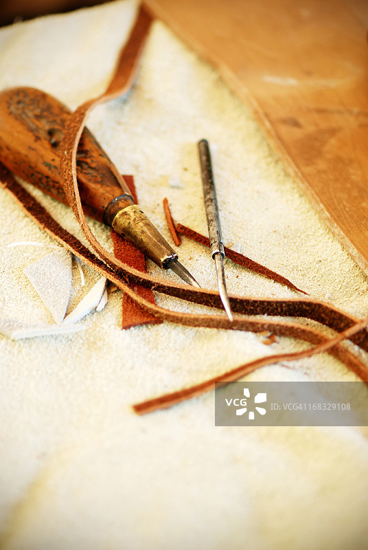 中世纪皮革工艺品图片素材