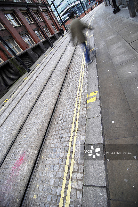曼彻斯特有轨电车轨道图片素材