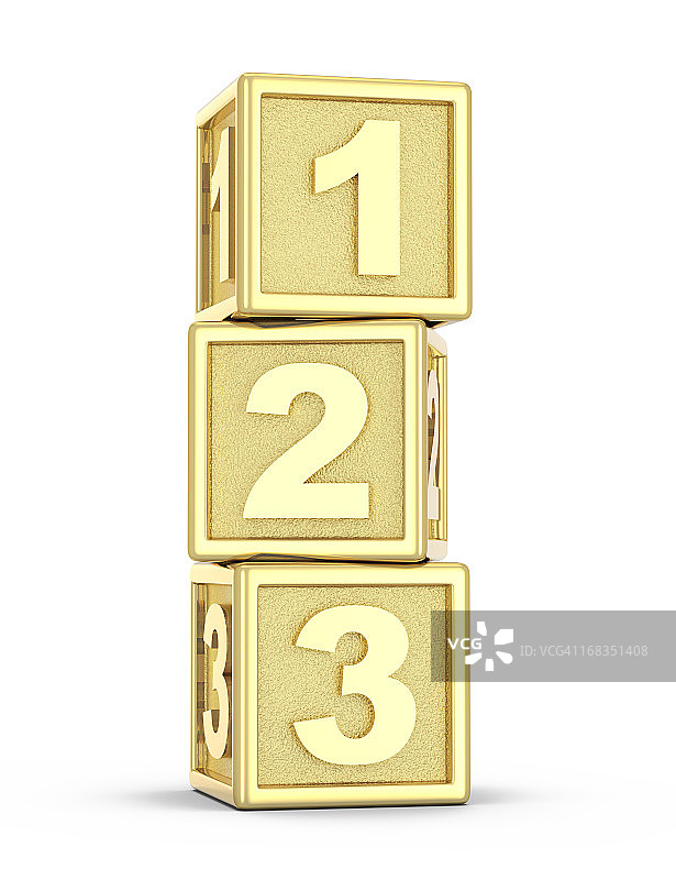 金色积木图片素材