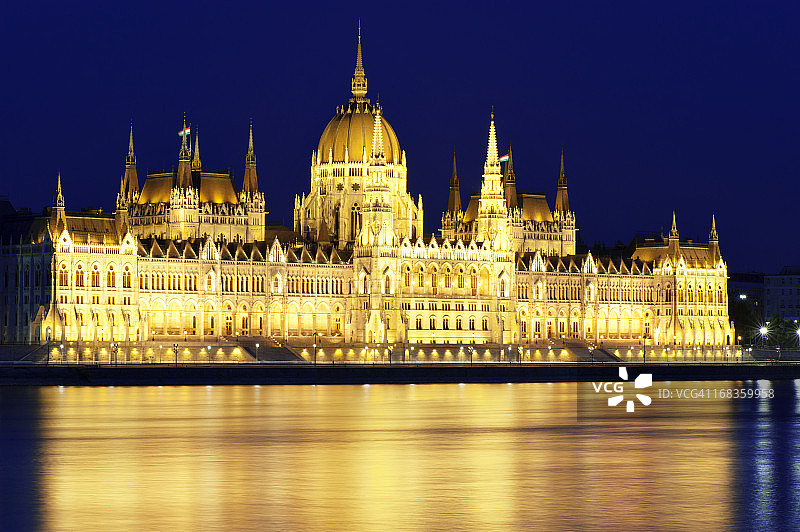 匈牙利议会黄昏景色图片素材