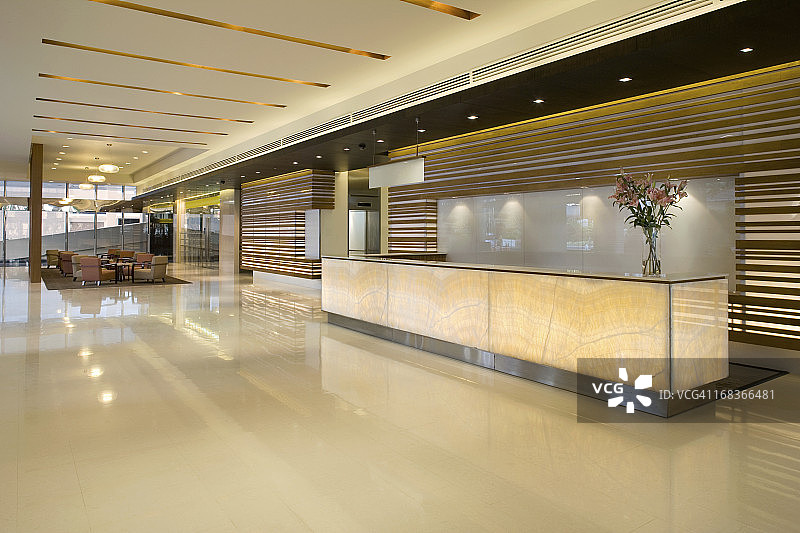 带等候区的豪华现代大堂图片素材