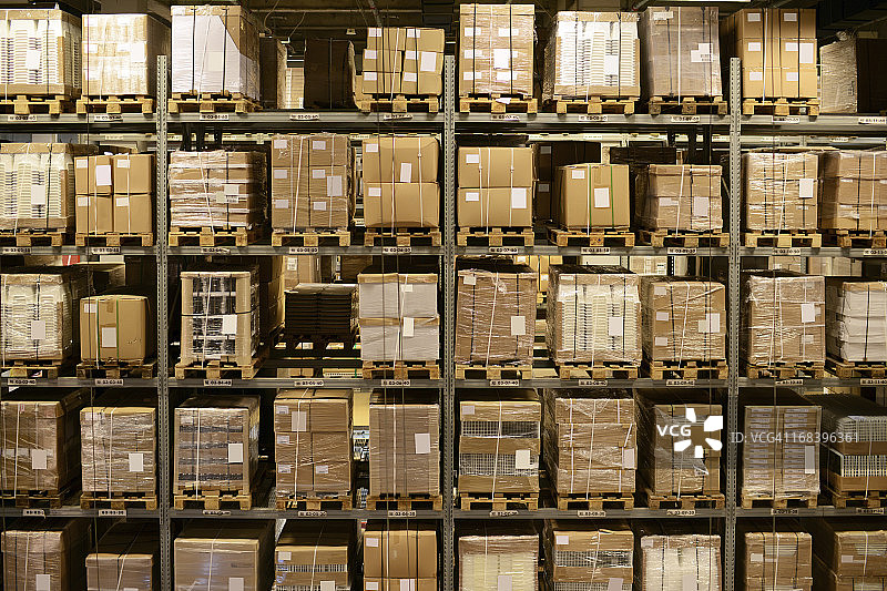 仓库和货架正面图图片素材