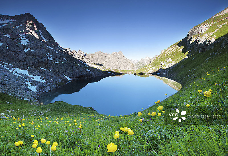 奥地利蒂罗尔州的古费尔湖图片素材