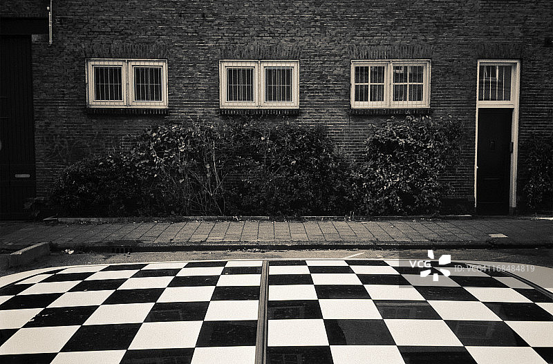 从车顶上方看到的荷兰房屋图片素材