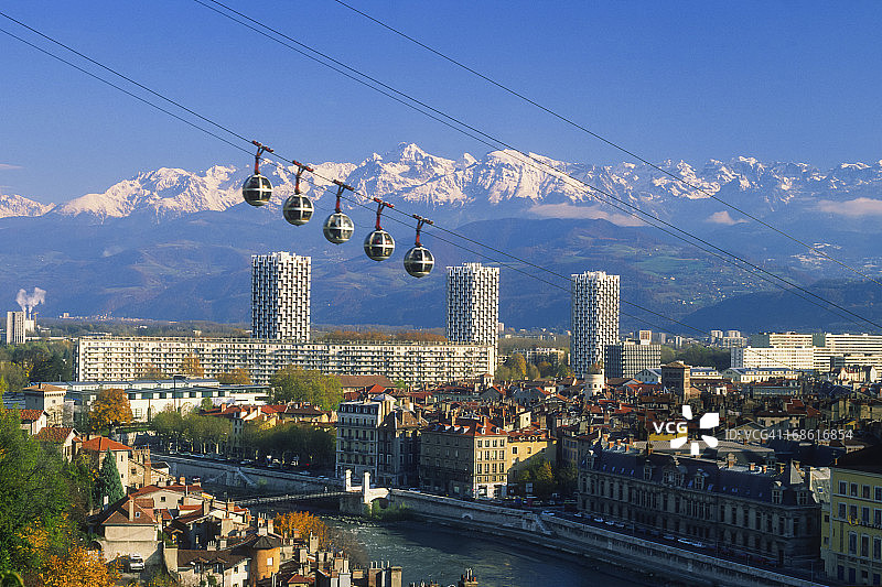 格勒诺布尔缆车图片素材