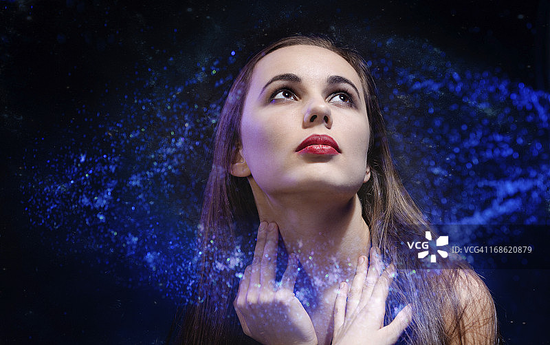 银河少女图片素材