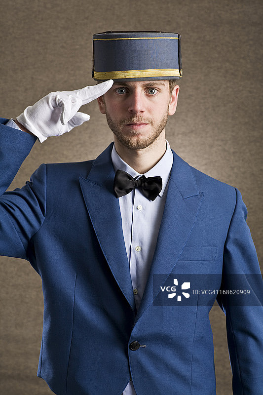 门童致敬图片素材