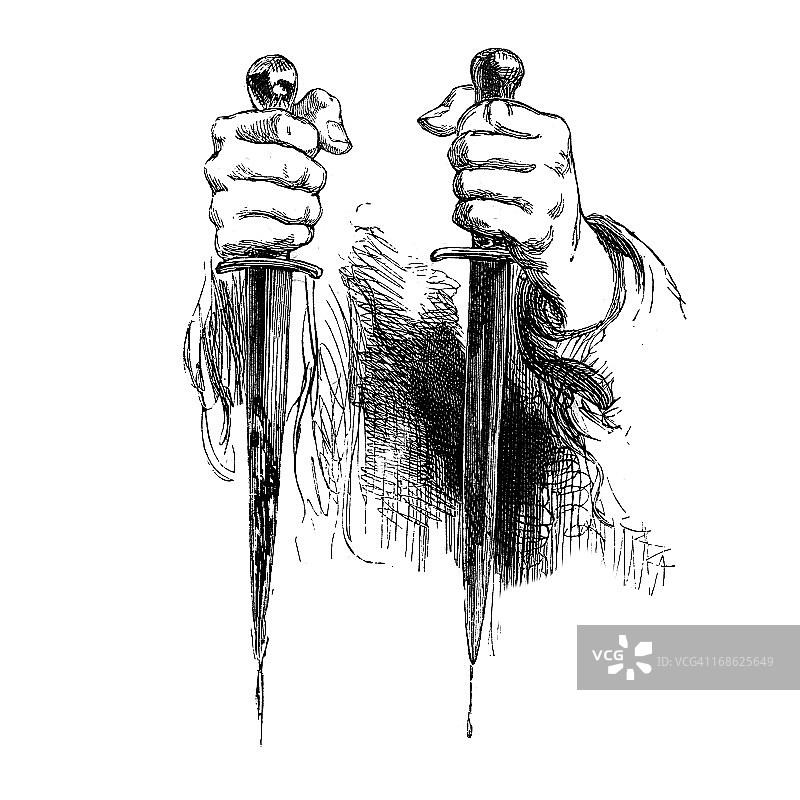 莎士比亚 - 麦克白场景中的匕首图片素材