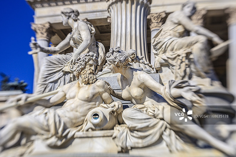 维也纳的雅典娜喷泉图片素材
