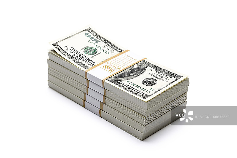 美元堆叠图片素材