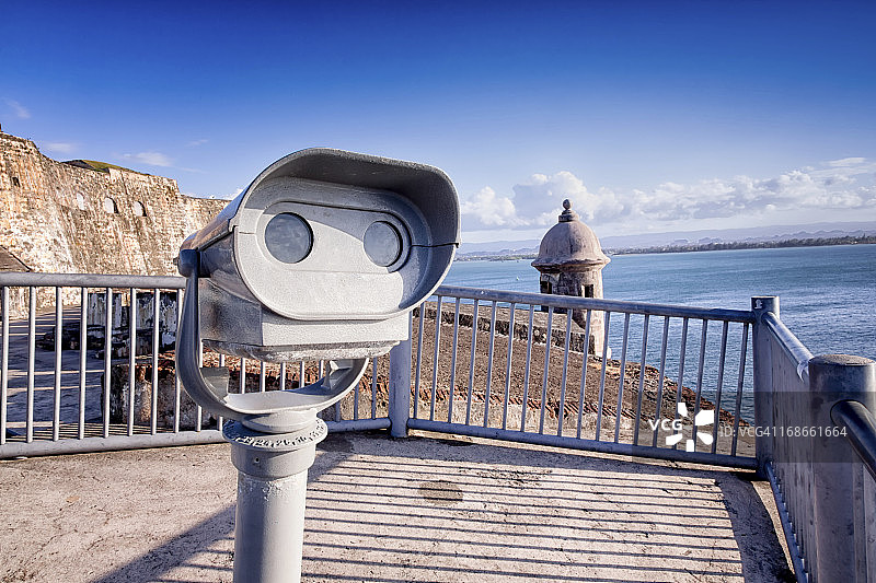 投币式望远镜图片素材