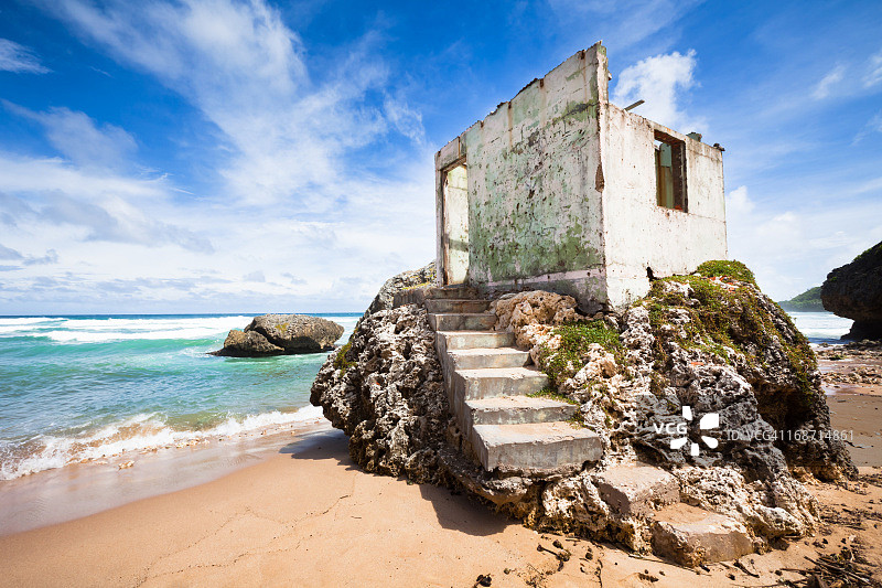 巴巴多斯废弃房屋图片素材