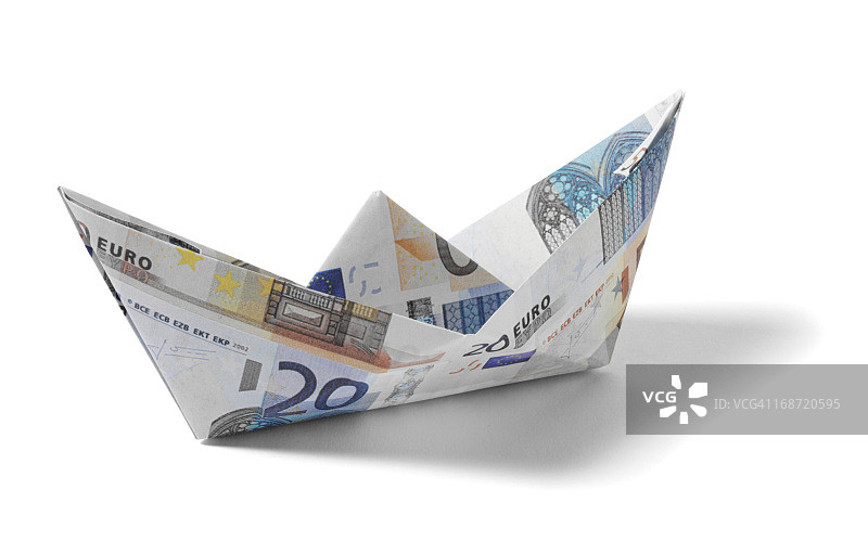 欧元纸船图片素材