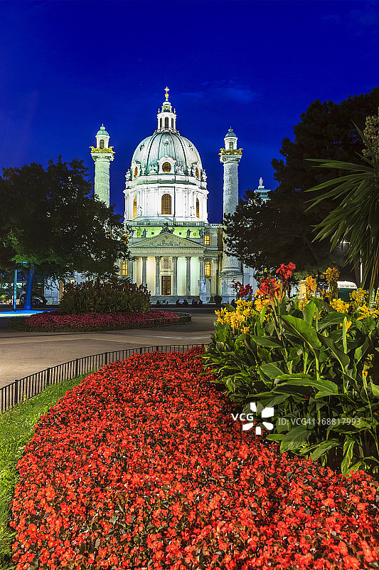 维也纳卡尔教堂图片素材