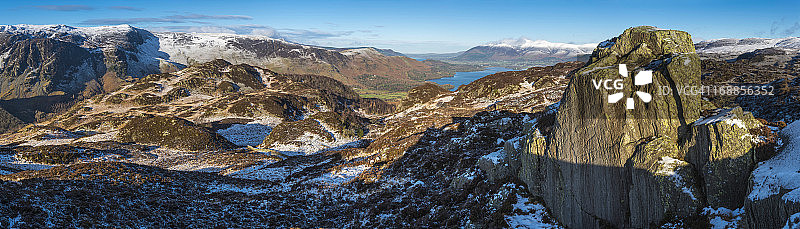 英国坎布里亚郡湖区国家公园冬季田园风光图片素材