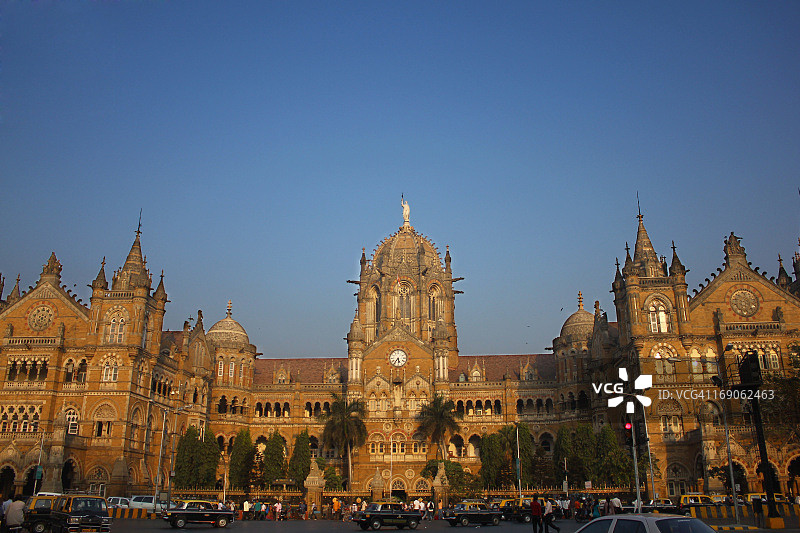 孟买CST哥特式建筑图片素材