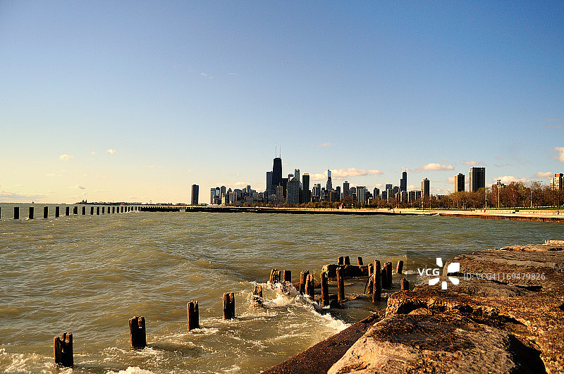 海滩天际线景观图片素材
