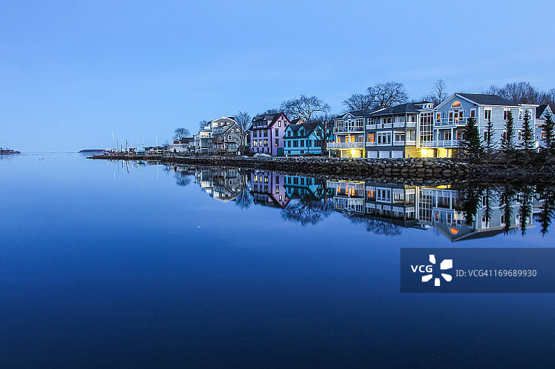马洪湾平静的夜晚图片素材