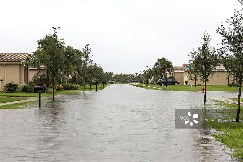 飓风造成的洪水图片素材