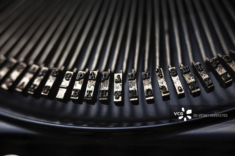 打字机字杆细节图片素材