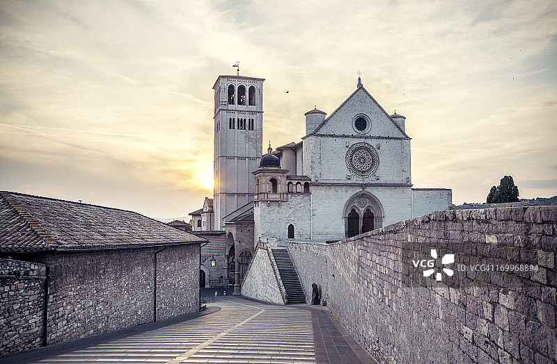 意大利翁布里亚的阿西西圣方济各圣殿图片素材