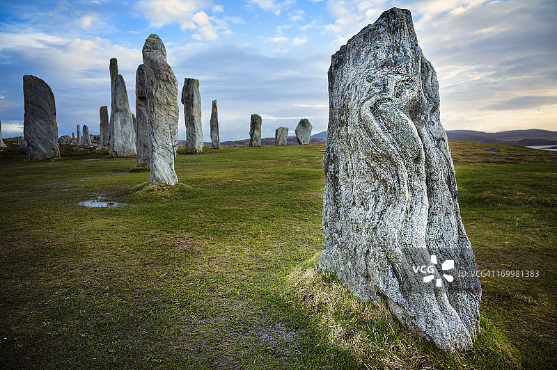 刘易斯岛卡拉尼什立石图片素材