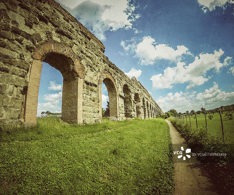 水道公园的罗马输水道图片素材