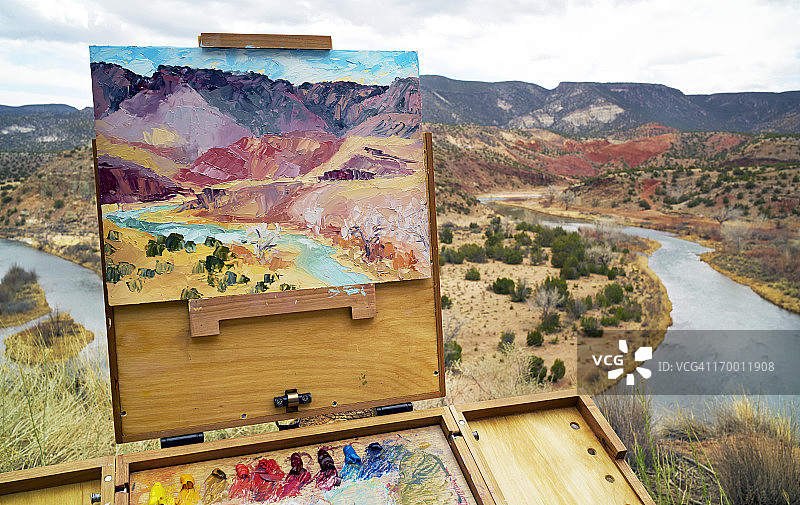 新墨西哥州查马河绘画图片素材