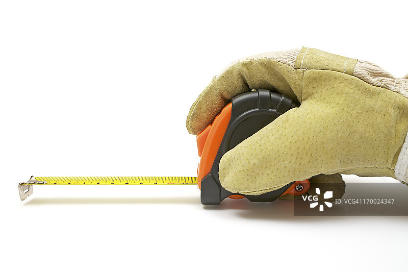 工人使用卷尺图片素材