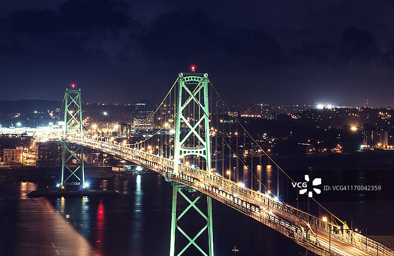 夜间桥梁图片素材