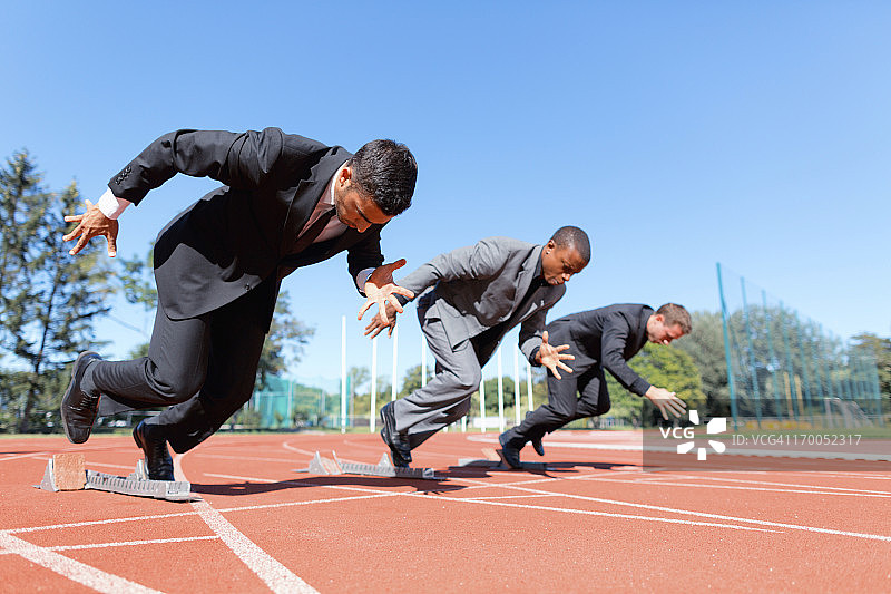 赛道上的商业竞争图片素材