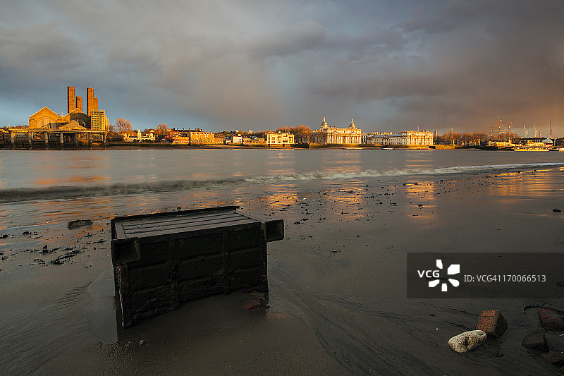 格林威治日落图片素材