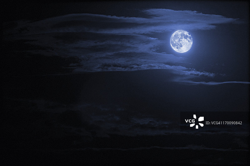 夜空与月亮图片素材