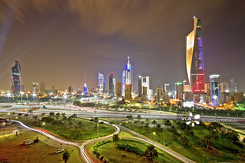 科威特城市灯光图片素材