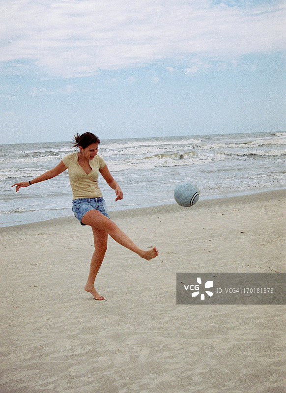 沙滩足球图片素材