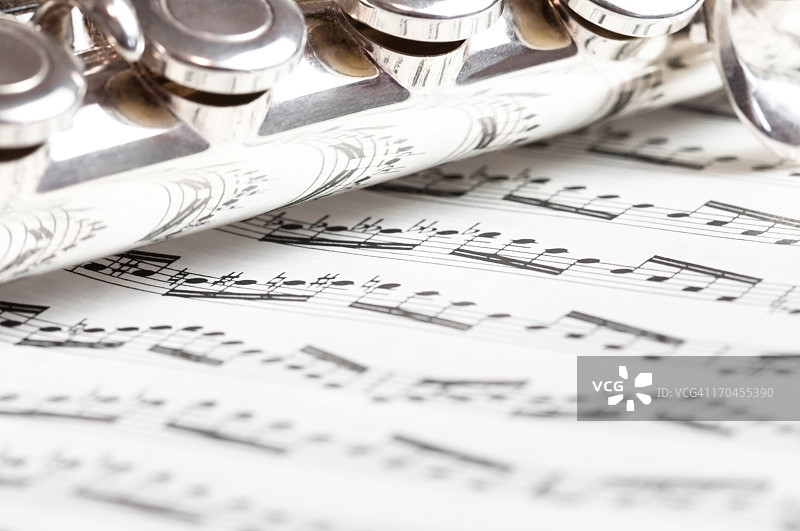 音符上的长笛按键图片素材