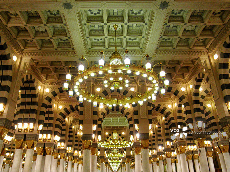 麦地那先知清真寺艺术作品图片素材