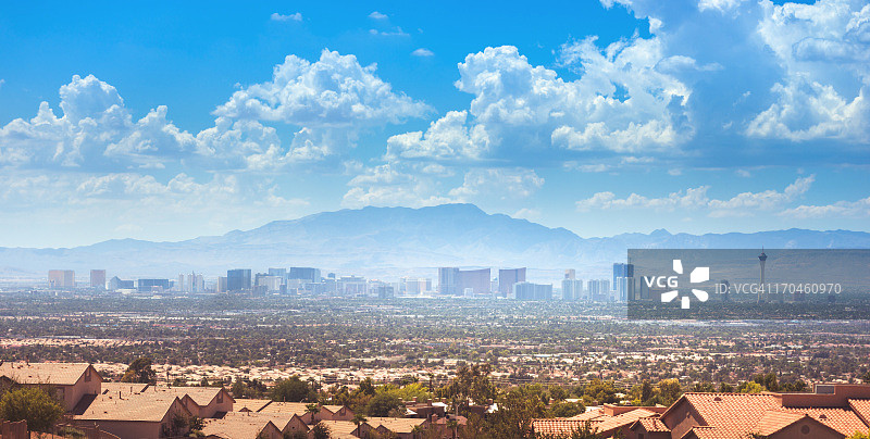 拉斯维加斯城市天际线图片素材