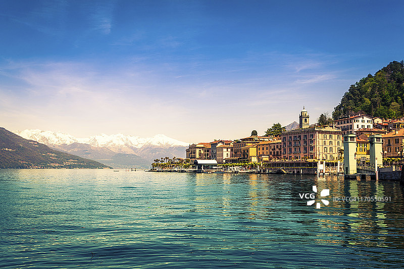 意大利科莫湖贝拉焦镇，国家地标图片素材