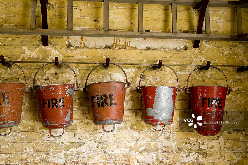 消防桶排图片素材