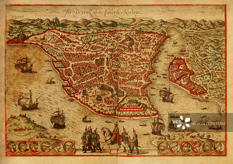 伊斯坦布尔古地图图片素材