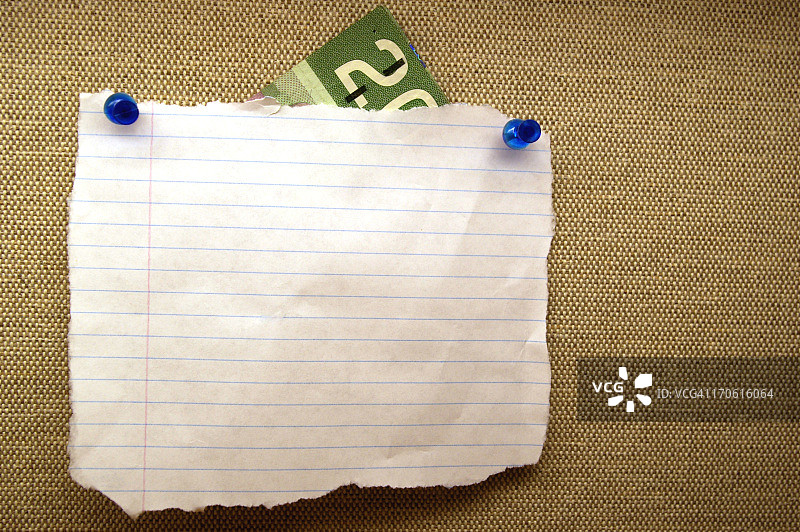 便签与金钱图片素材