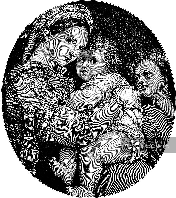 经典艺术图像 | 拉斐尔的圣母像图片素材