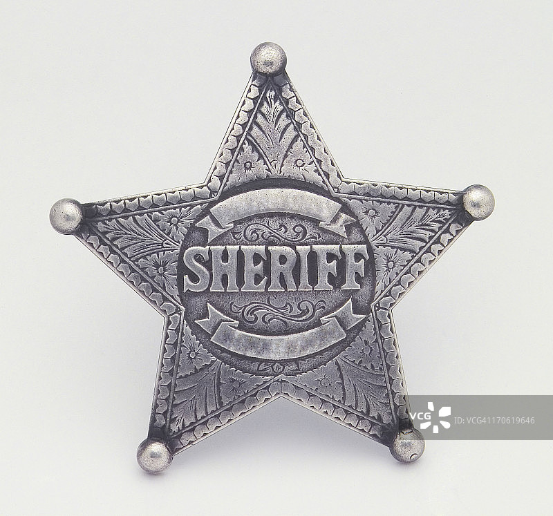 星形警长徽章图片素材