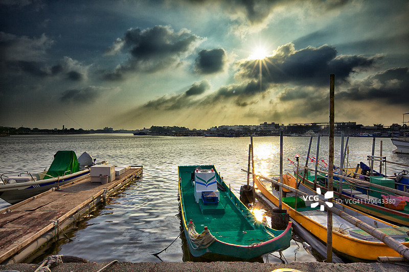 午后港口图片素材